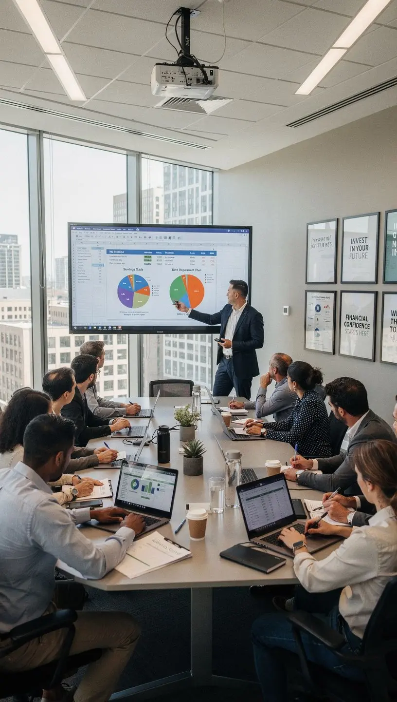 Pénzügyi célok elérésének lépései illusztrálva